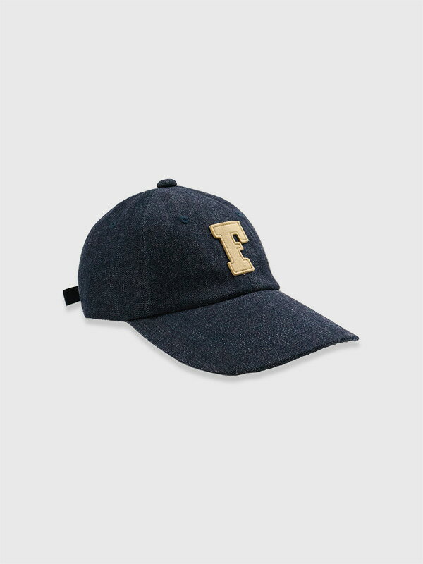Rakuten - FULLCOUNT CAP フルカウント キャップ デニム 日本製 ブランド ベースボール 浅め ローキャップ ジンバブエコットン ワッペン F ロゴ ツバ長 6843L 6Panel Low-Crown Denim Baseball F Cap