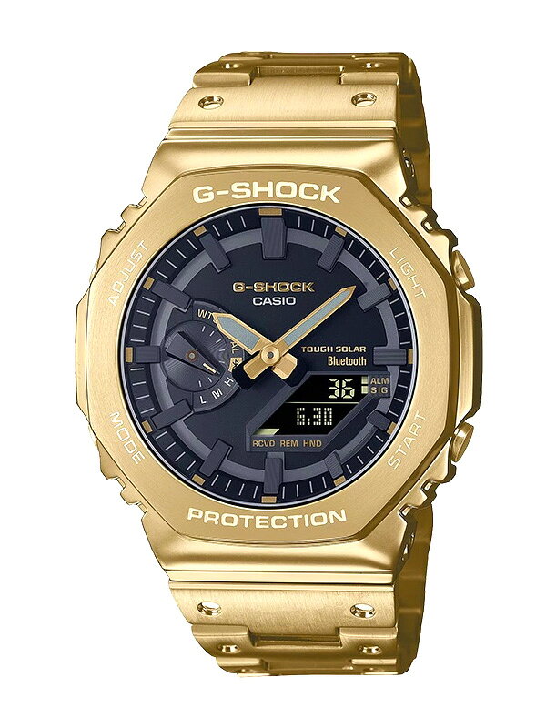 RODEO BROS 2nd(ロデオブロス)のG-SHOCK Gショック 時計 腕時計 メンズ レディース おしゃれ シンプル カシオ 防水 FULL METAL 2100 SERIES デジタル タフソーラー ソーラー充電システム CASIO WATCHES 対応 フルメタル フルメタ ゴールド カジュアル フォーマル スーツ GM-B2100GD-9AJF｜アングル3