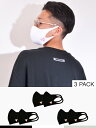 【ネコポス送料無料】GUESS ゲス マスク 洗える メンズ レディース ユニセックス 男女兼用 おしゃれ 洗えるマスク ポリウレタンマスク ウレタンマスク 黒 ウォッシャブルマスク フェイスマスク 立体型 速乾 2枚入り 3PACK 計6枚 MK2A7725RT