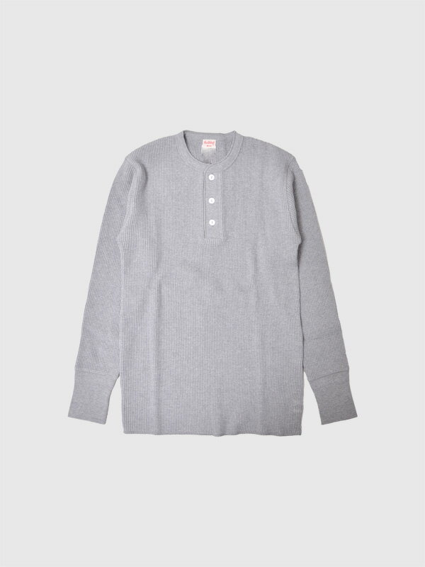 Healthknit ヘルスニット ヘンリーネック スーパー ヘビー ワッフル Tシャツ メンズ レディース 厚手 ワッフルT サーマル 肉厚 無地 長袖 シン...