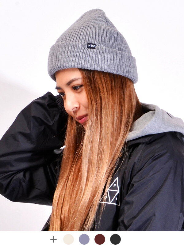 HUF ビーニー ハフ キャップ メンズ レディース ユニセックス 帽子 ニット帽 ブランド おしゃれ かわいい 無地 シンプル USUAL BEANIE ピスネーム ロゴ ニットキャップ ワッチ ビーニーキャップ ストリート BN00134