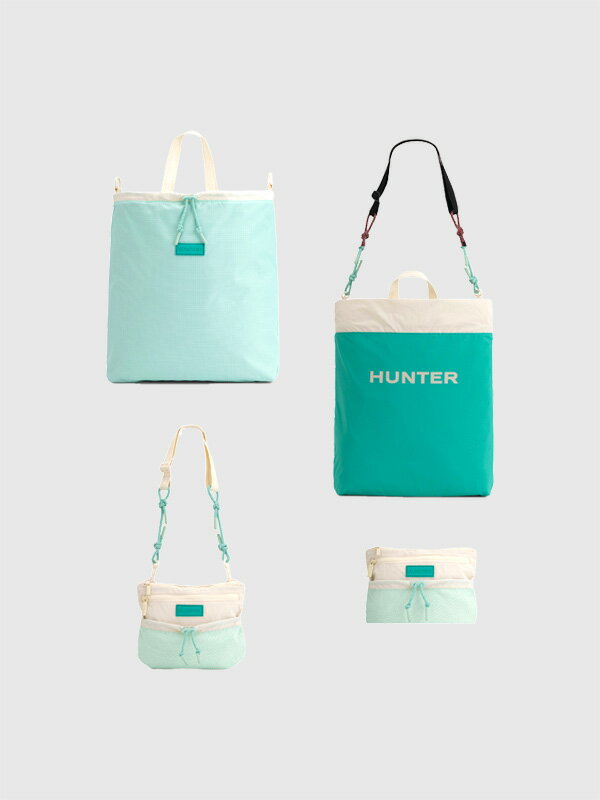 樂天商城 - HUNTER ハンター バッグ ショルダー トート サコッシュ ポーチ 撥水ナイロン TRAVEL MULTI FUNCTION SERIES 3WAY 撥水加工 リップストップ UBT7126NRS