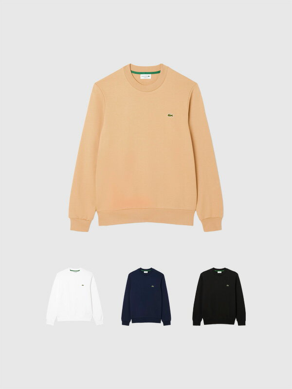 LACOSTE ラコステ スウェット トレーナー ブランド 綿 100% 無地 エッセンシャル クルーネック スウェット ワンポイント SH9801-99 Essential Crew Neck Sweatshirt