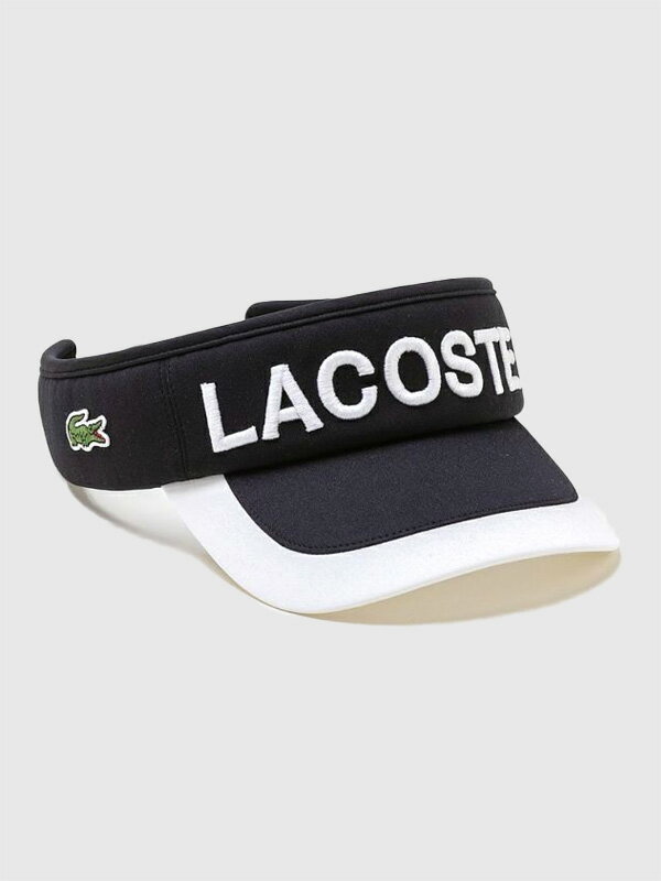 ラコステ 帽子 レディース LACOSTE ラコステ 帽子 キャップ サンバイザー メンズ レディース ユニセックス 大人 かわいい おしゃれ シンプル バイカラー シンプル 立体ロゴ ワニ ワニロゴ テニス ゴルフ スポーツ ブラック ホワイト 日本製 RK1277J