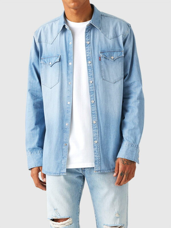 LEVI'S リーバイス デニム シャツ ウエスタン スナップボタン LEVIS ウエスタンシャツ 長袖 85744 0041 0047 Western Deenim Shirt レッドタブ