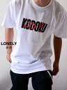 【ネコポス送料無料】LONELY 論理 ロンリー Tシャツ メンズ レディース ユニセックス 半袖 ブランド おしゃれ IMPOSSIBLE COLLABO インポッシブル コラボ ドラゴンボール アニメ 初期 MADSADTOPMOB ジャポニズム LONSS19-ST061-W