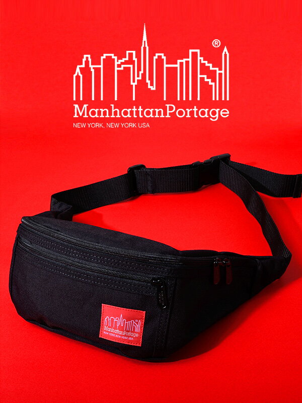 マンハッタンポーテージ ミニバッグ メンズ Manhattan Portage マンハッタンポーテージ ショルダーバック バッグ ウエストバッグ ミニショルダー ミニバッグ 斜め掛け メンズ レディース ユニセックス Alleycat Waist Bag ブラック コーデュラ素材 正規品 通勤 通学 MP1101