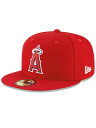 NEW ERA ニューエラ 59fifty キャップ エンゼルス メンズ レディース ユニセックス おしゃれ かっこいい かわいい 人気 カジュアル スポーツ ブランド ロサンゼルス・エンゼルス スカーレット MLB 帽子 ベースボールキャップ ロゴ ロゴ刺繍 13554995