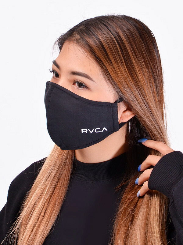 RVCA ルーカ マスク 洗える メンズ レディース ユニセックス 男女兼用 おしゃれ RVCA LOGO MASK 2 洗えるマスク PM2.5対応 花粉 飛沫99％カット フィルター付き 黒 ウォッシャブルマスク BA042-979