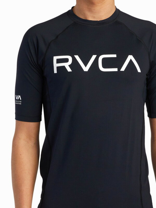 楽天RODEO BROS 2nd（ロデオブロス）RVCA ルーカ Tシャツ ラッシュガード メンズ レディース 半袖 おしゃれ かっこいい シンプル RVCA SPORT SS RASHGUARD ルカ スポーツ UV紫外線プロテクション加工 サーフィン 海 川 マリンスポーツ BBQ フィットネス ジム トレーニング ウェア 日焼け防止 BD041-804