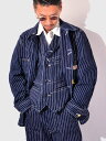 SUGAR CANE シュガーケーン ジャケット メンズ レディース カジュアル ワーク コート WABASH STRIPE WORK COAT ウォバッシュ ストライプ ワークジャケット カバーオール シャツジャケット 首振りボタン ワークウェア SC14372