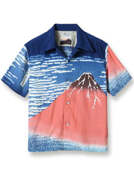 Suchmos(サチモス) / YONCE(ヨンス)着用 サンサーフ SUN SURF アロハ シャツ アロハシャツ メンズ レディース ユニセックス 葛飾北斎 富嶽三十六景 凱風快晴 赤富士 和柄 半袖 東洋エンタープライズ 日本製 SS37917