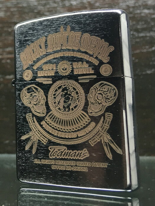 オリジナル zippo TEDMAN テッドマン 別注商品 zippo 限定 ZIPPOライター ジッポライター ジッポ ライター ジッポー 喫煙具 かっこいい シンプル エフ商会 デビル 赤鬼 スカル ネイティブ アメリカン インディアン TDZ-030