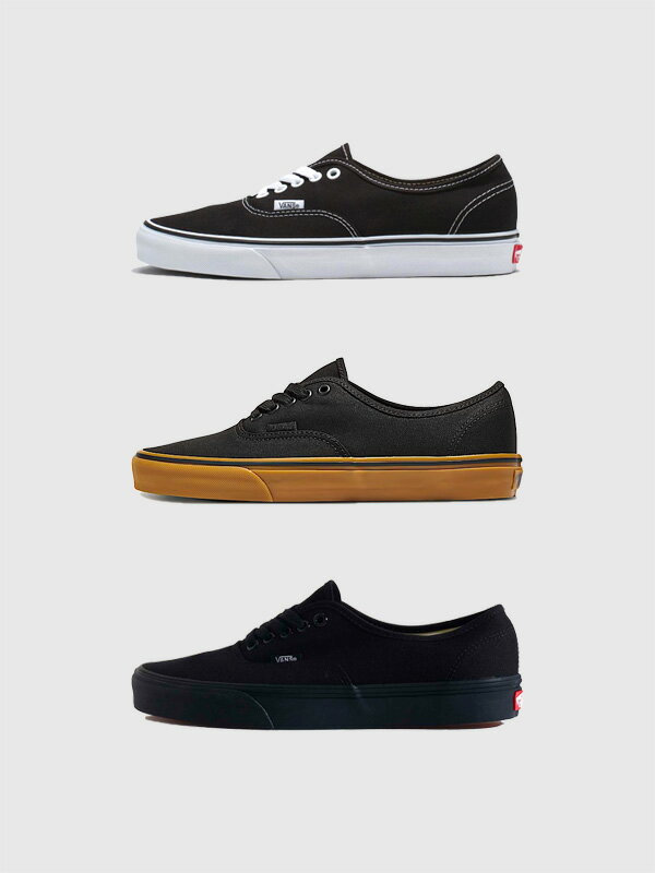 VANS ヴァンズ バンズ スニーカー オーセンティック ローカット シグネチャー VN000EE3 BKA BLK BLK GUM UA AUTHENTIC