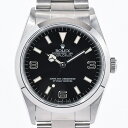 【中古】A品 ロレックス エクスプローラーI ブラックアウト 腕時計 14270 E番 ブラック メンズ