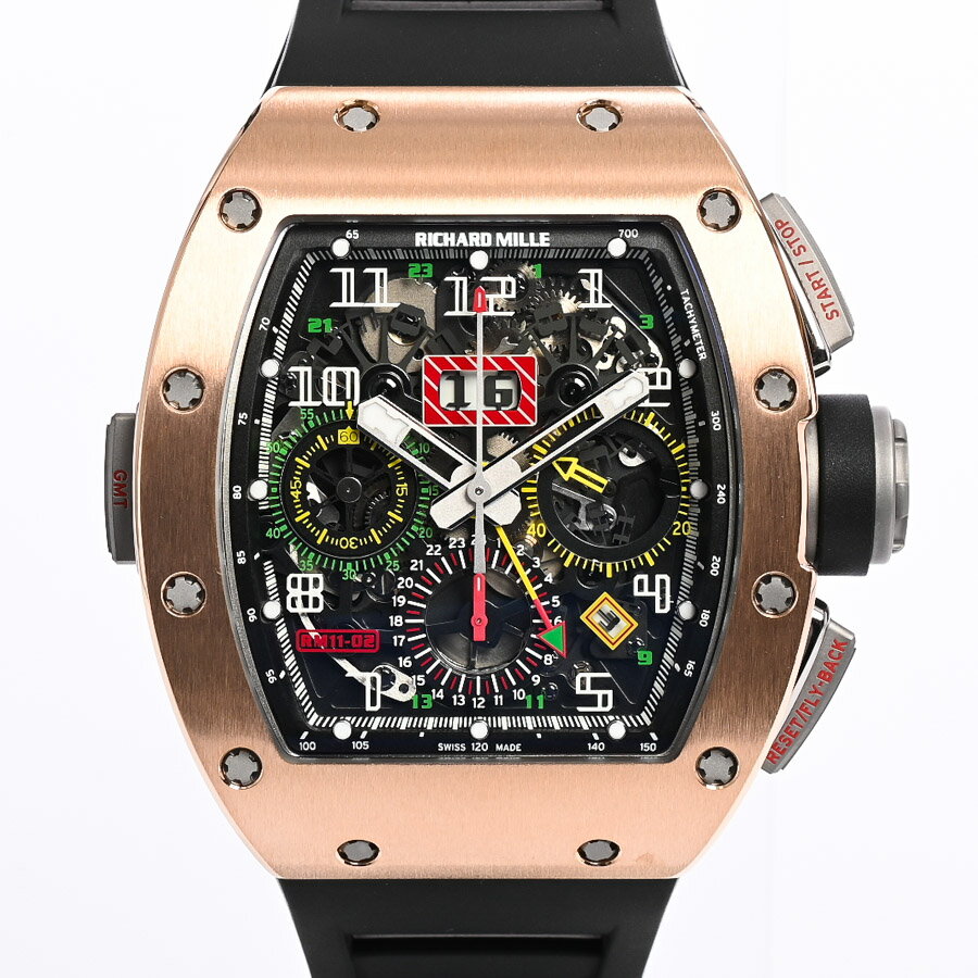 【中古】A品 リシャールミル フライバック クロノグラフ 腕時計 RM11-02 スケルトン メンズ