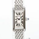 【中古】A品 カルティエ タンクアロンジェ 腕時計 ホワイト レディース