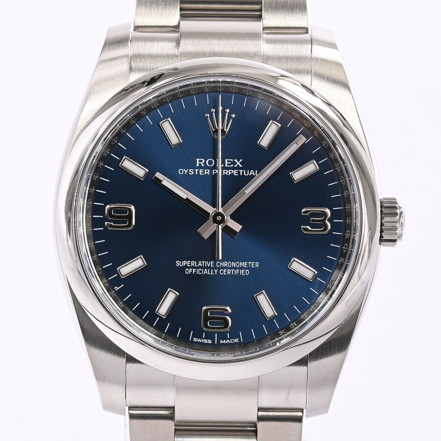 【中古】A品 ロレックス オイスターパーペチュアル 腕時計 114200 ランダム品番 ブルー369 ...