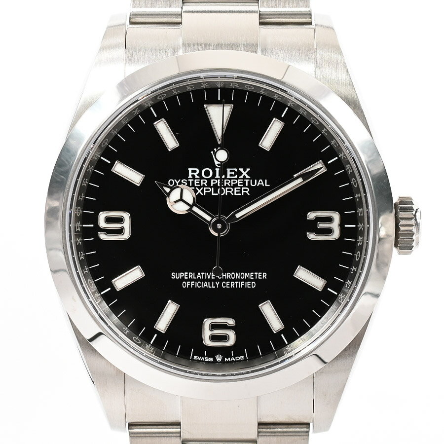 【中古】A品 ロレックス エクスプローラー36 腕時計 124270 ランダム品番 ブラック369 メンズ