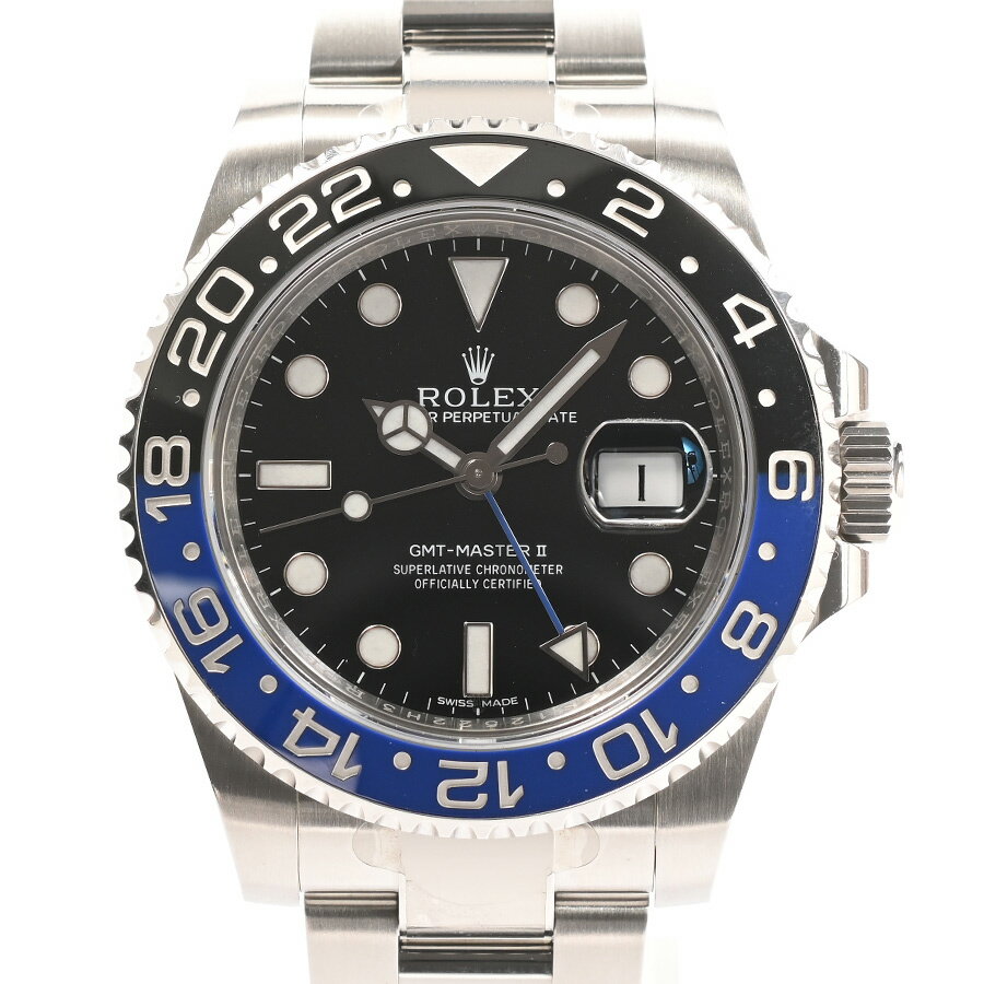 【中古】A品 ロレックス GMTマスター2 オマーン 腕時計 116710BLNR ランダム品番 ブラック メンズ