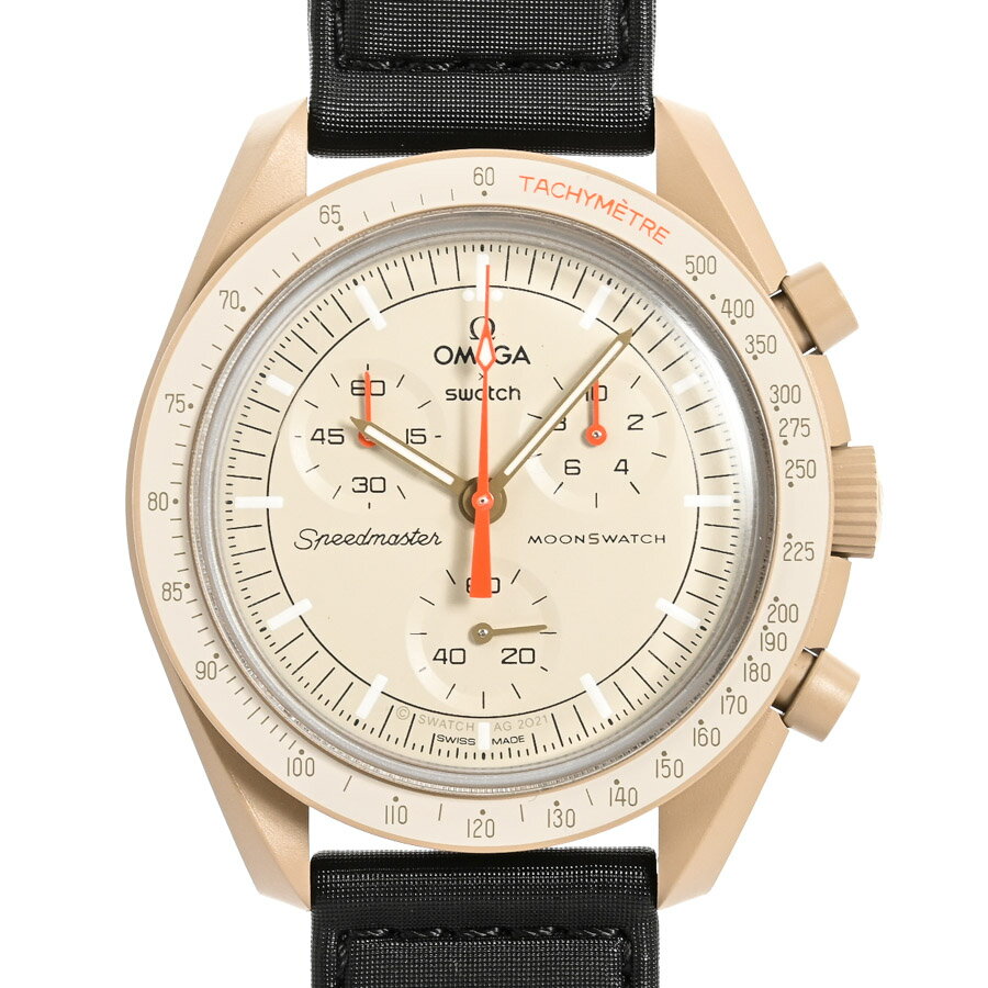【中古】A品 スウォッチ MISSION TO JUPITER 腕時計 SO33C100 アイボリー メンズ