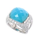 【中古】A品 カルセドニー リング カルセドニー10.36ct ダイヤ1.76ct ルビー 14.5号 13.5g レディース(4)