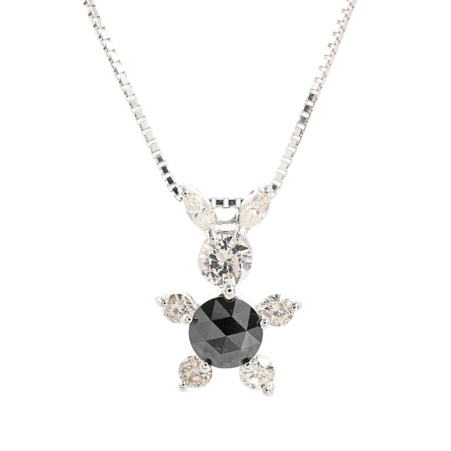 【中古】A品 ブラックダイヤ ネックレス ブラックダイヤ0.61ct ダイヤ 3.1g レディース