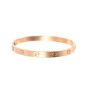 【中古】A品 カルティエ ラブブレス ブレスレット メーカーサイズ:19/幅:約6mm B6035619 レディース