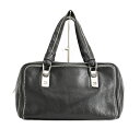 【中古】A品 シャネル ミニボストンバッグ ボストンバッグ ブラック レディース