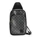 【中古】A品 ルイヴィトン アヴェニュー・スリングバッグ ボディバッグ N45302 ブラック メンズ