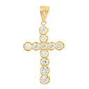 【中古】A品 クロス ダイヤ1.02ct チャーム:約W18xH32(カン含む)mm バチカン内径:約W3xH6mm 2.9g レディース