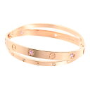 【中古】A品 カルティエ ラブブレス ブレスレット メーカーサイズ:17/幅:約13mm N6705917 レディース