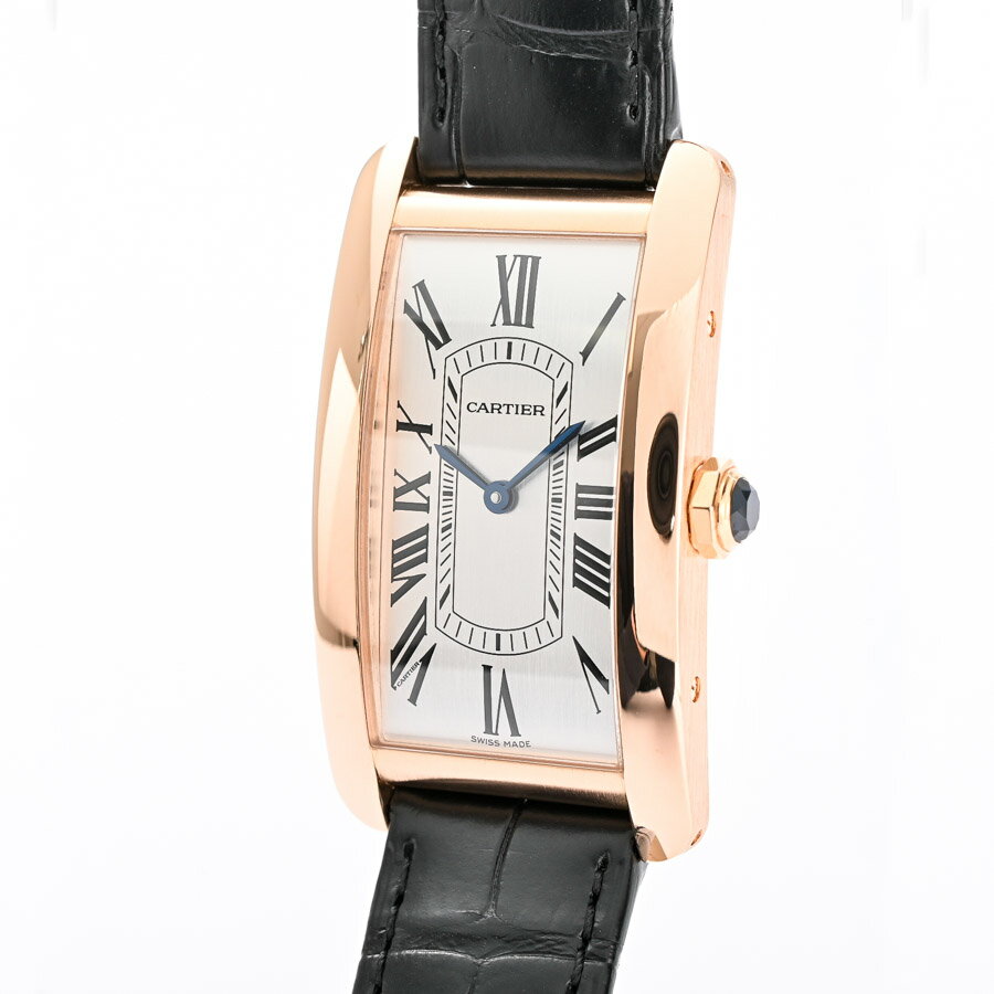 【中古】A品 カルティエ タンクアメリカン LM 腕時計 WGTA0134 シルバー メンズ