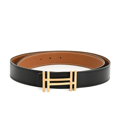 【中古】SA品 エルメス Hオカレ ベルト ブラック メンズ 【中古】SA品 エルメス Hオカレ ベルト ブラック メンズ