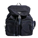 【中古】A品 プラダ バックパック バックパック リュックサック 1BZ005 ネイビー ユニセックス