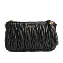 【中古】A品 ミュウミュウ クラッチポーチ クラッチバッグ RR1892 ブラック レディース