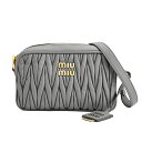 【中古】A品 ミュウミュウ ロングショルダー ショルダーバッグ 5BH118 グレー レディース