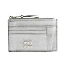 【中古】A品 ミュウミュウ フラグメントケース コインケース 5MC446 シルバー レディース