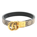 【中古】A品 グッチ GGマーモントリバーシブルスリムベルト ベルト 659418 ベージュ/ダークブラウン