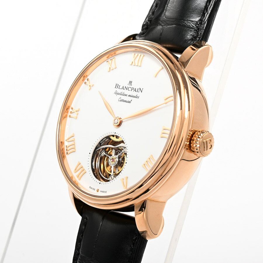 【中古】A品 ブランパン ミニッツリピーター エロティック 腕時計 N002320036031N055B ホワイト メンズ