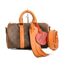 【中古】AB品 ルイヴィトン キーポルバンドリエール25 ボストンバッグ M11542 ブラウン レディース
