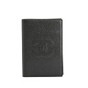 【中古】AB品 シャネル パスポートケース ケース A80643 ブラック ユニセックス