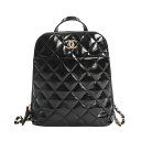 【中古】AB品 シャネル バックパック バックパック リュックサック AS3332 ブラック レディース