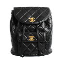 【ヴィンテージ】 シャネル チェーンバックパック バックパック リュックサック A10177 ブラック