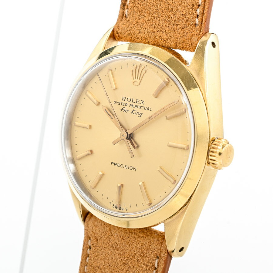 【ヴィンテージ】 ロレックス エアキング 腕時計 5520 5番 イエロー メンズ