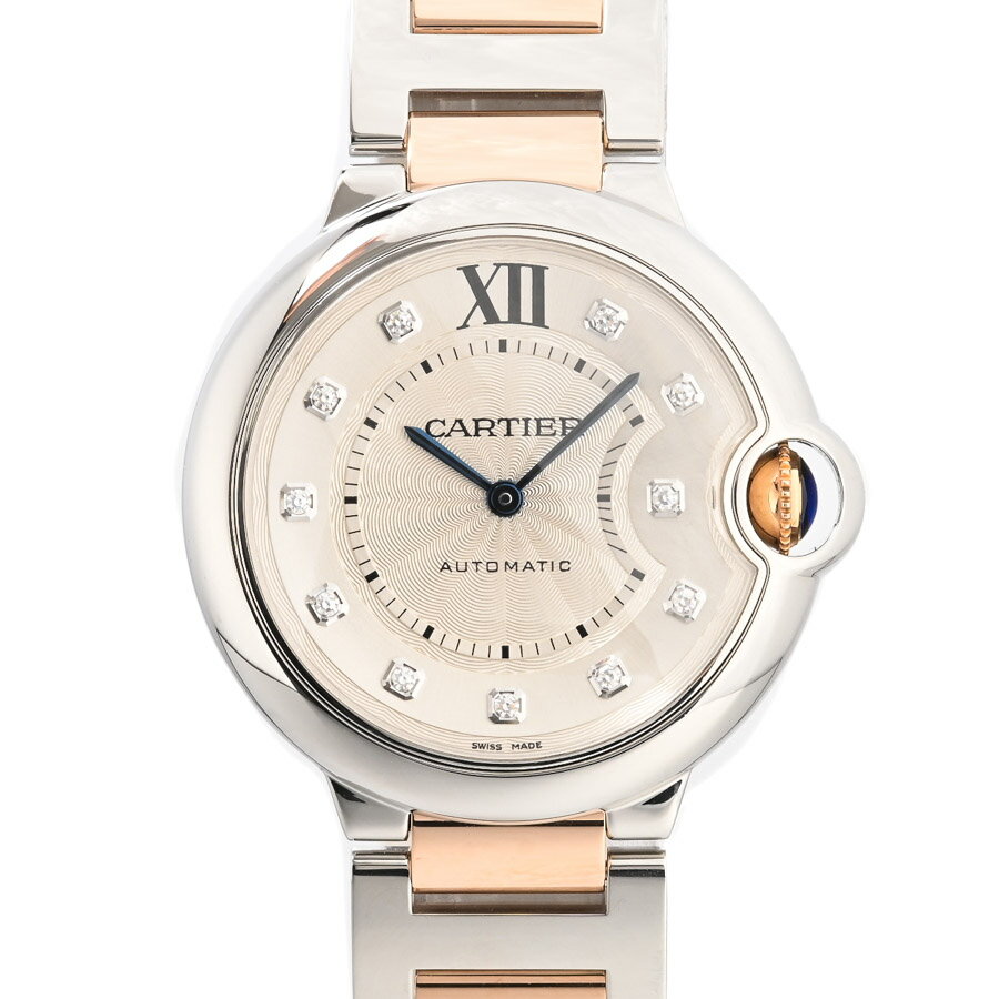 【中古】A品 カルティエ バロンブルー ドゥ カルティエ MM 腕時計 WE902031 シルバー  ...