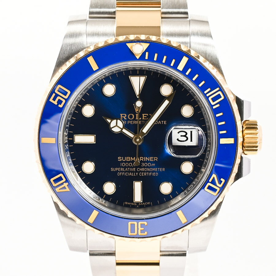 【中古】A品 ロレックス サブマリーナー 腕時計 116613LB ランダム品番 ブルー メンズ