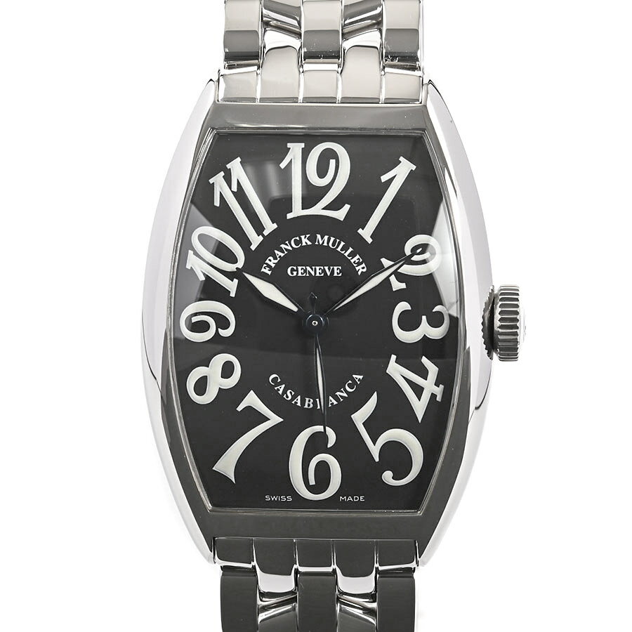 【中古】A品 フランクミュラー トノーカーベックス カサブランカ 腕時計 5850CASA ブラック メンズ
