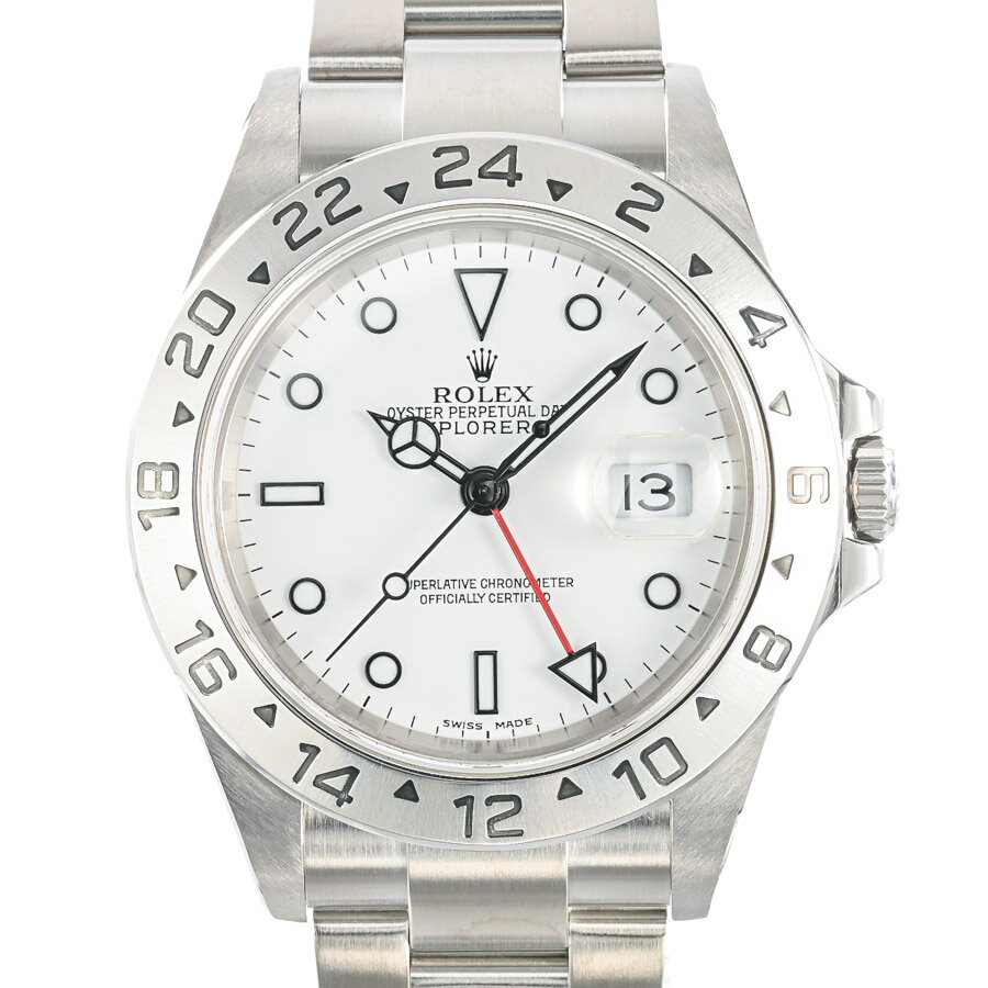 【中古】A品 ロレックス エクスプローラー2 腕時計 16570 D番 ホワイト メンズ