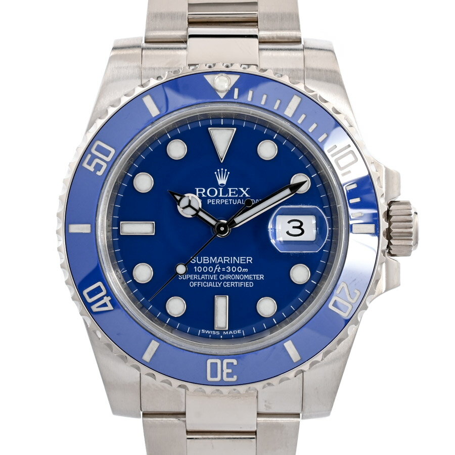 【中古】A品 ロレックス サブマリーナー 腕時計 116619LB M番 ブルー メンズ